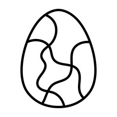 Egg Featuring Abstract Wavy Design