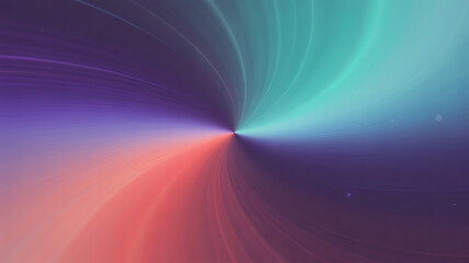 Abstract colorful vortex design radiating outwards from a central point with gradient hues.