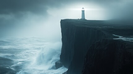 Stormy coastal cliff