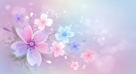 Fototapeta premium Pastel Bloom: Whispers of Spring