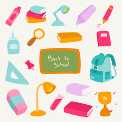 Set of Colorful Education Clipart