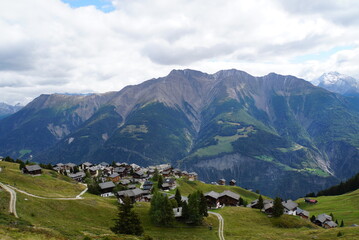 view of Riederalp village - Switzerland
