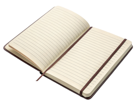 Open Blank Notebook with Unlined Pages for Writing Notes and Ideas in a Minimalist Workspace