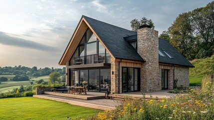 Modern Farmhouse Architectural Design: A Stunning Hillside Home