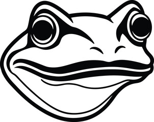 vector illustration of a Frog cartoon face