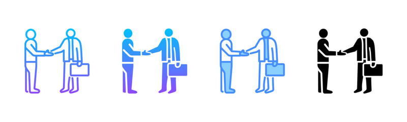 Client Meeting Multi Style Icon Set