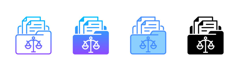 Obraz premium Filing Multi Style Icon Set