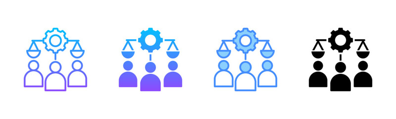 Process Multi Style Icon Set