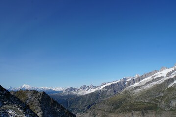 Obraz premium Swiss Alps view from Eggishorn view point in Switzerland
