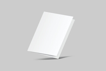 Open Leaflet, bi fold mockup template .Blank paper, thank you card, notecards, note paper, greeting card, wedding invitation, postcard, brochure or any creative work for presentation of your design
