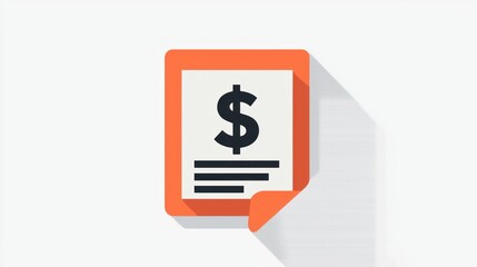 Animated icon of an invoice with a dollar sign
