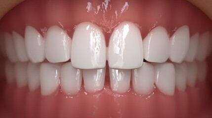 Gum Recession  Close up of Exposed Tooth Roots   Receding Gums