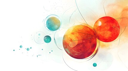 Abstract Summer Vibes &ndash; A Sun-Drenched Fusion of Warmth, Light, and Ocean Breeze in Expressive Yellow, Orange, and Turquoise Tones for Seasonal Creative Projects.