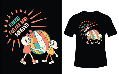 international friendship day t shirt design.