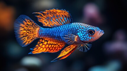 Obraz premium Vibrant, colorful fish with intricate patterns