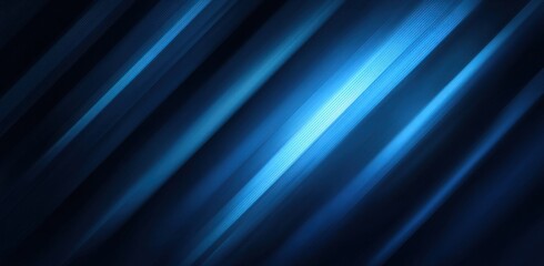 Diagonal blue light streaks on dark background design.