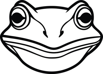 vector illustration of a cartoon frog
