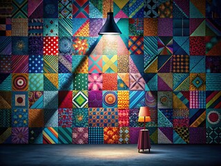 Minimalist Patchwork Silhouette: Bold Geometric Pattern Design