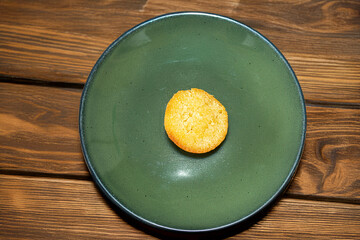 Mini Pound Cake on Green Plate