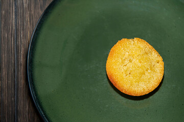 Mini Pound Cake on Green Plate