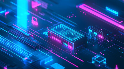 Fototapeta premium Securing digital assets cybersecurity strategies online platforms article tech environment expert viewpoint digital locks and firewalls