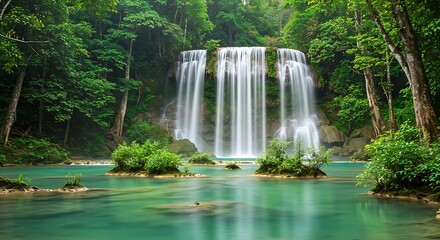 Emerald Waterfall's Whisper