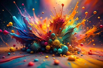 Modern Abstract Paint Splatter Wallpaper Texture Background - High Resolution Stock Photo