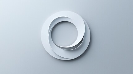Obraz premium Circular minimalist logo with a unique cutout