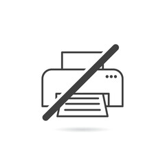 Vector Isolated No Printer Icon