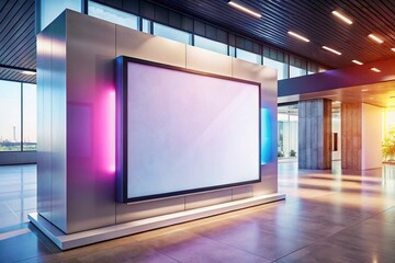 Modern Digital Display Mockup: Empty Screen with Copy Space for Website Design or App Showcase