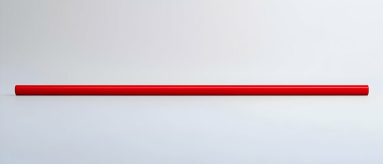 Red Horizontal Line On White Background