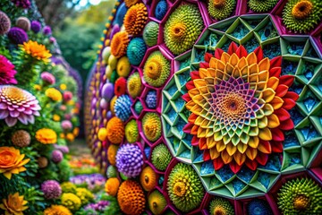 Modern Floral Garden Macro Photography Wall Art Print