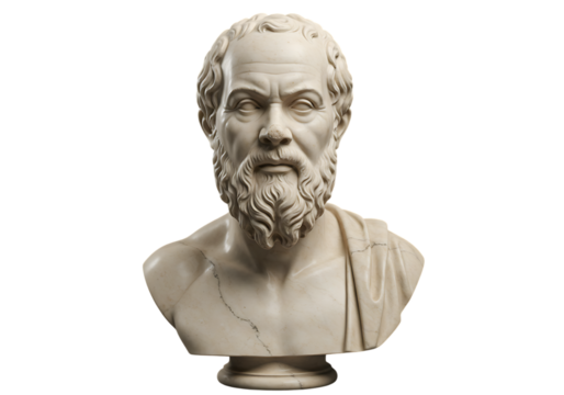 Timeless Wisdom: Marble Bust of Socrates, Ancient Greek Philosopher