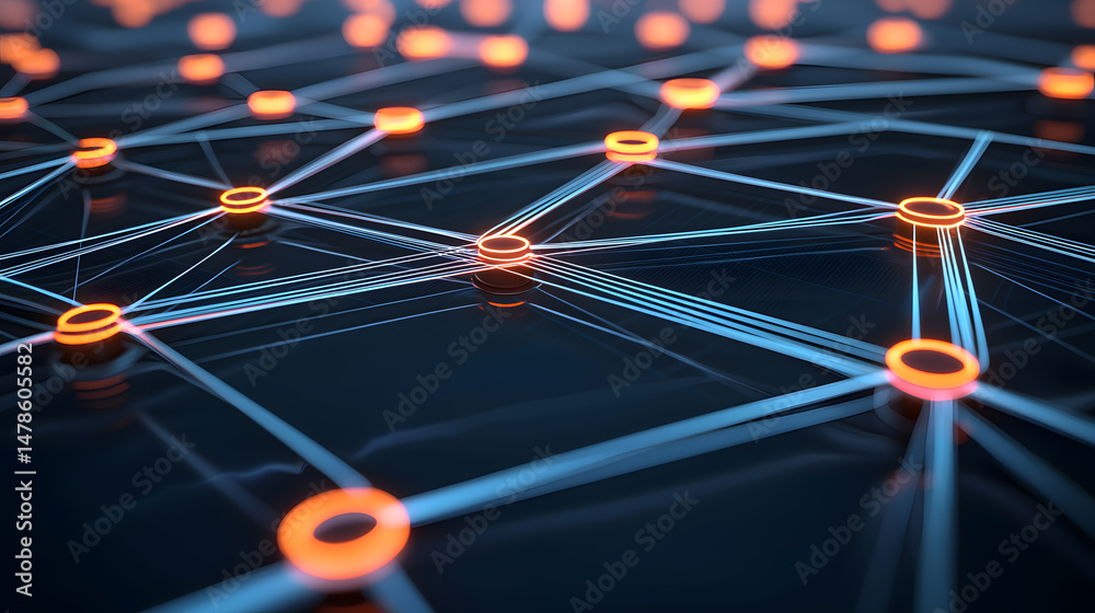Aufkleber visualizing machine learning processes with neural diagrams in technology environments