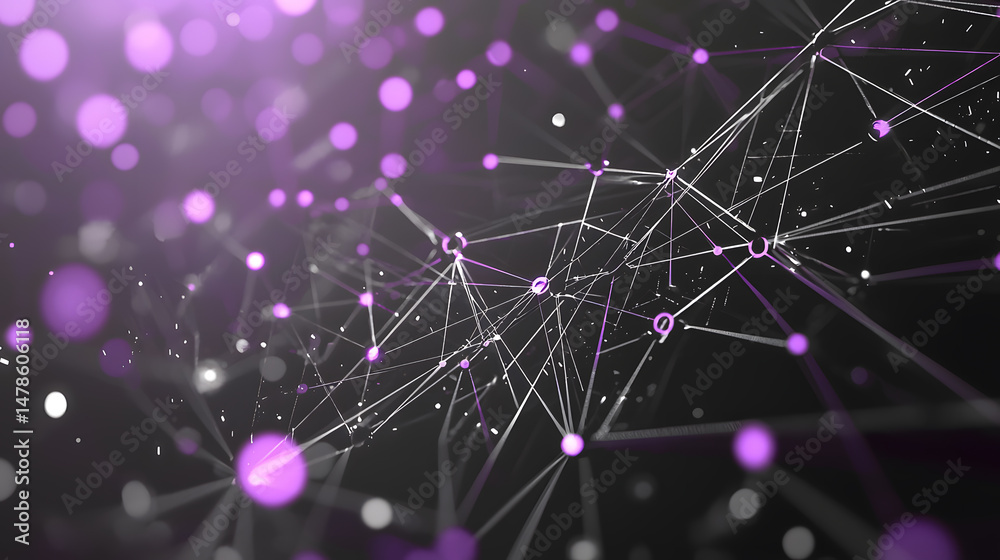 Poster visualizing machine learning process neural diagram digital environment infographic viewpoint techno