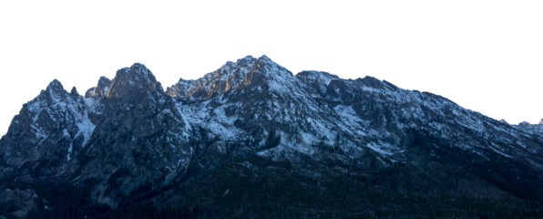 Snowy Hills with Transparent Background
