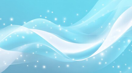 Abstract light waves on a light blue background.