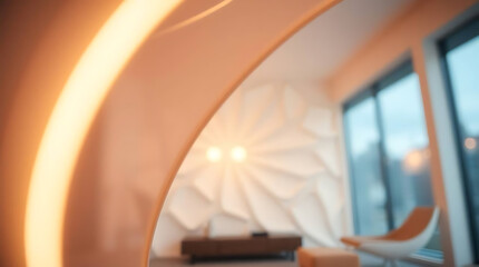 Modern interior design with architectural details and stylish furniture in a bright space