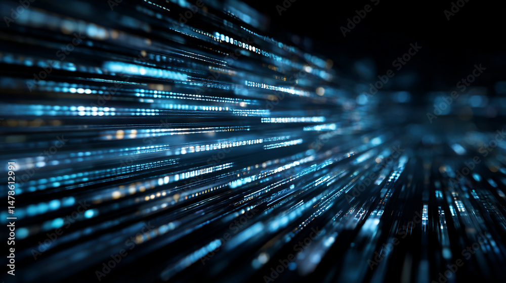 Poster abstract digital data stream network technology background future connection innovation concept
