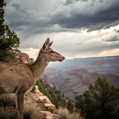 deer in the mountains