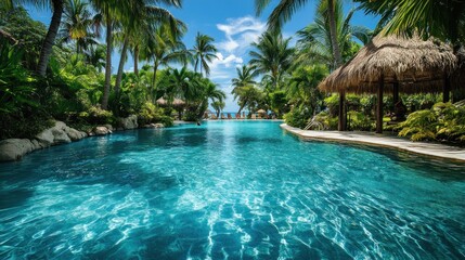 Tropical Paradise: Luxurious Resort Pool Oasis