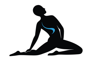 Black Silhouette Yoga Poses for Back Pain Relief Style