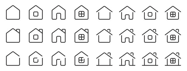 家のラインアイコンセット