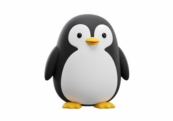 Fototapeta premium Cartoon Penguin Standing Cute Animal Illustration