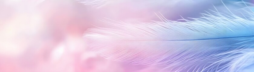 Delicate, pastel feather textures in soft color gradients.