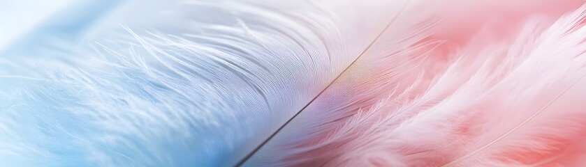 Delicate feather texture in pastel hues.