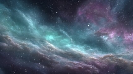 Fototapeta premium Vibrant galactic swirl in deep space