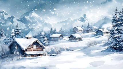 Naklejka premium Warm Christmas Atmosphere in Art