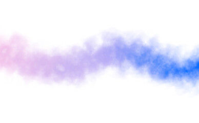 Color smoke clouds glowing effect on transparent background, fog steam smoke explosion effect overlay background. Colorful clouds fluffy graphics resources