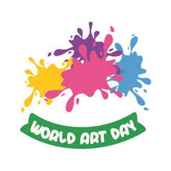 world art day illustration, art class